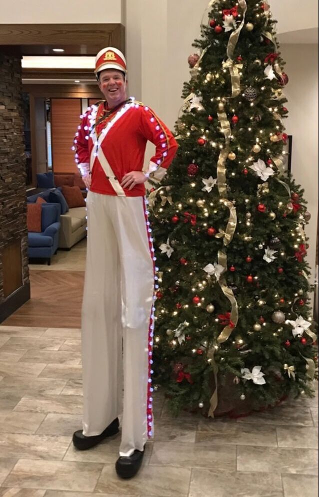 Stilt Walker Toy Soldier Christmas Holiday Event Greg May